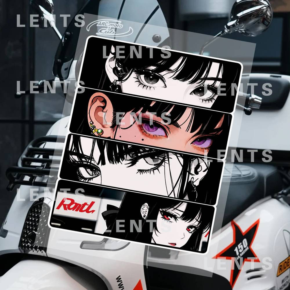 Streetwear Brand With Eye - Anim-e Girl Eye Streetwear Brand Stickers